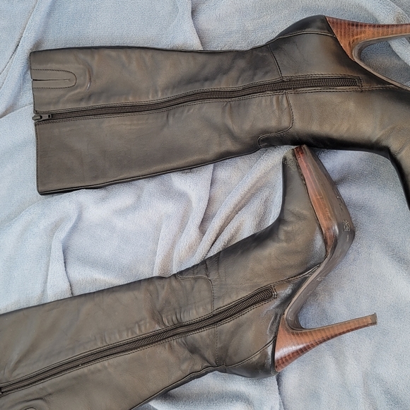 Aldo Florisca Black Leather Knee Hi Boots - Picture 16 of 16